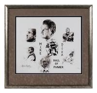 A Group of Four Mike Ditka Artworks Formerly Displayed at Mike Ditka’s Restaurant