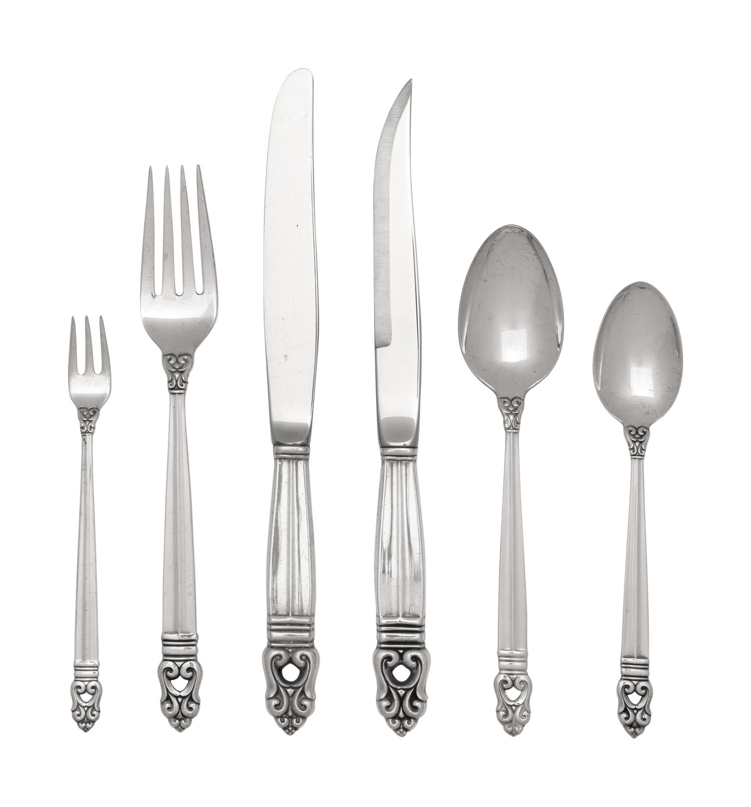 An American Silver Flatware Service