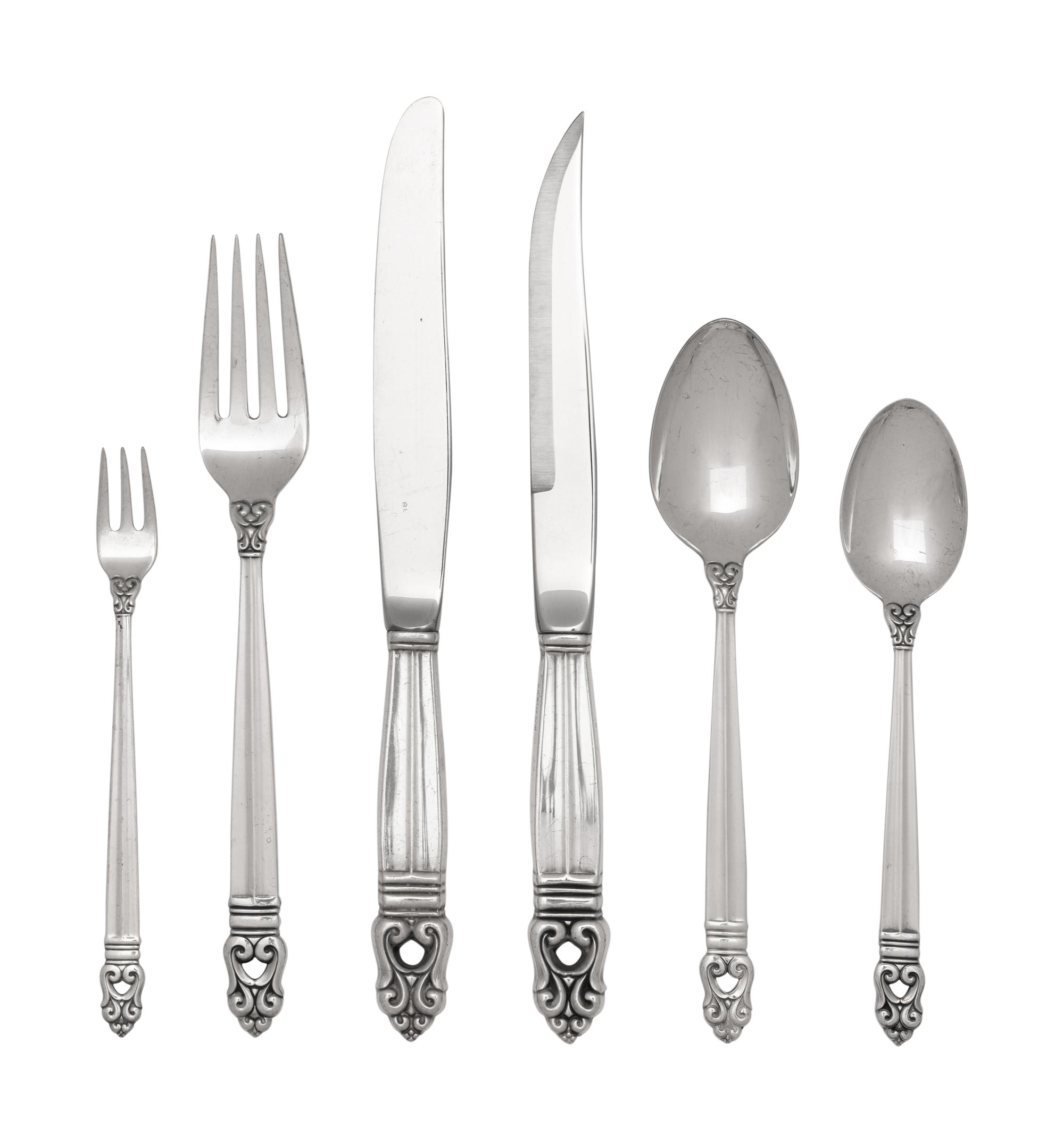 An American Silver Flatware Service