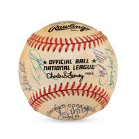 A 1986 World Series Champions New York Mets Team Signed Autograph Baseball (Beckett Authentication Services Letter of Authenticity)