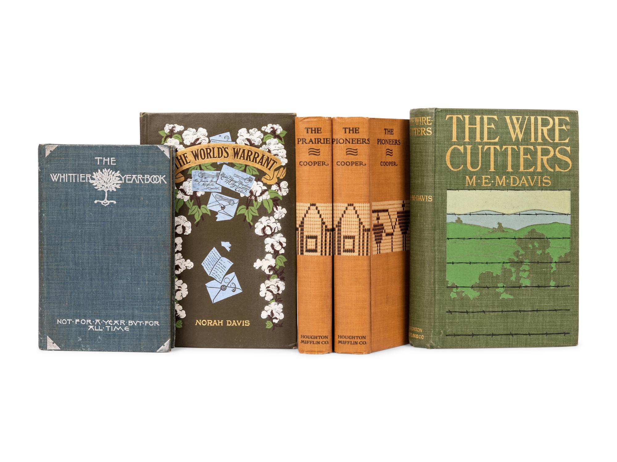 [PUBLISHER'S TRADE BINDINGS - AMERICAN]. A group of 5 volumes in fine bindings designed for Houghton Mifflin.