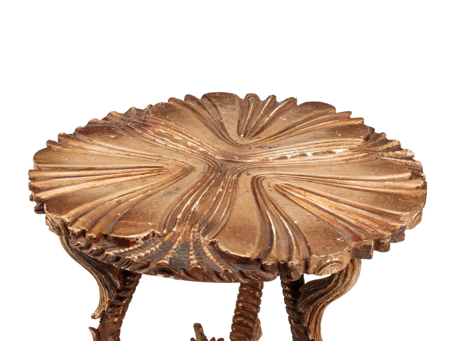 A Pair of Grotto Style Painted Side Tables