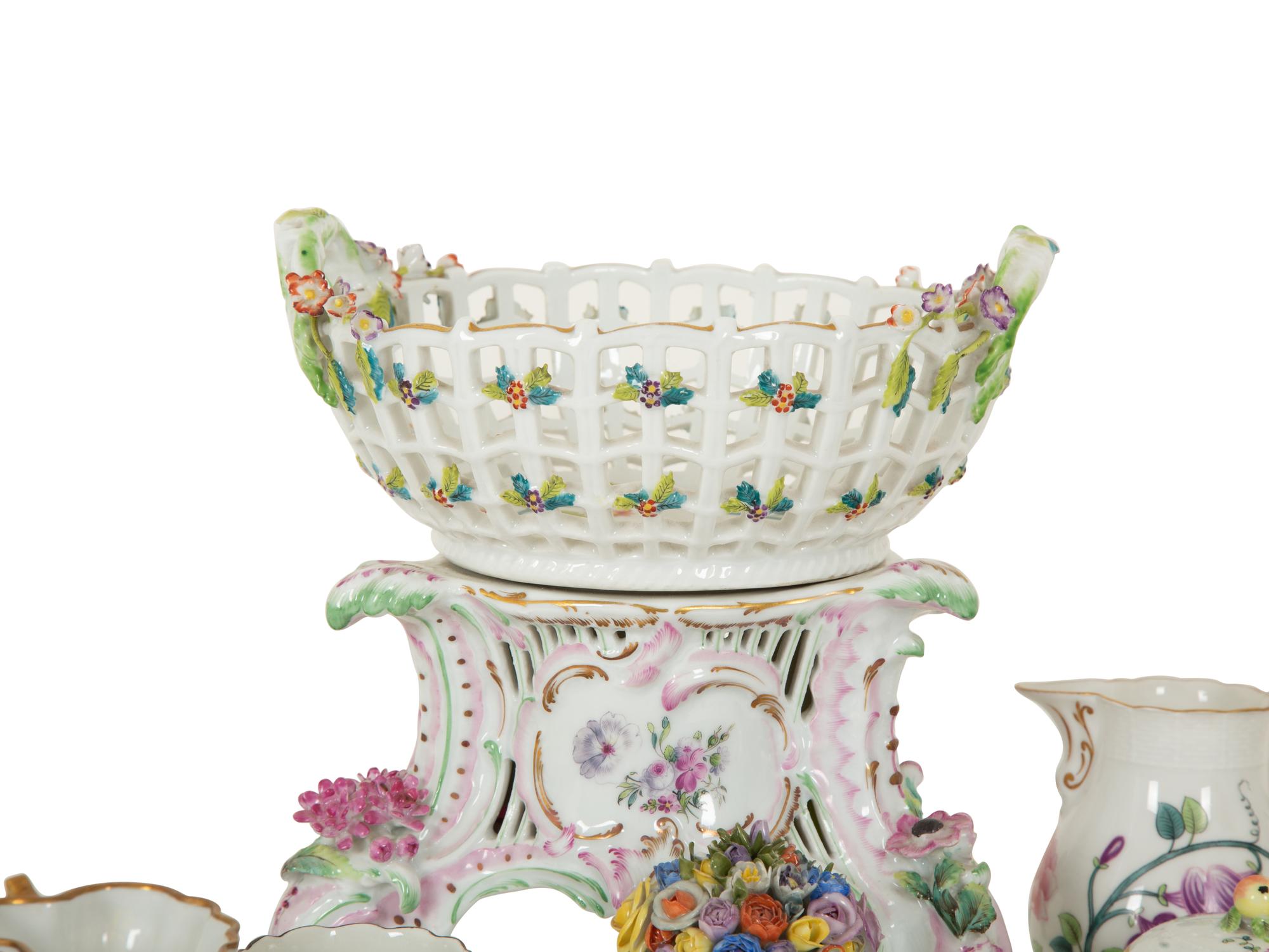 A Group of Rare Herend Porcelain Tea Service Items
