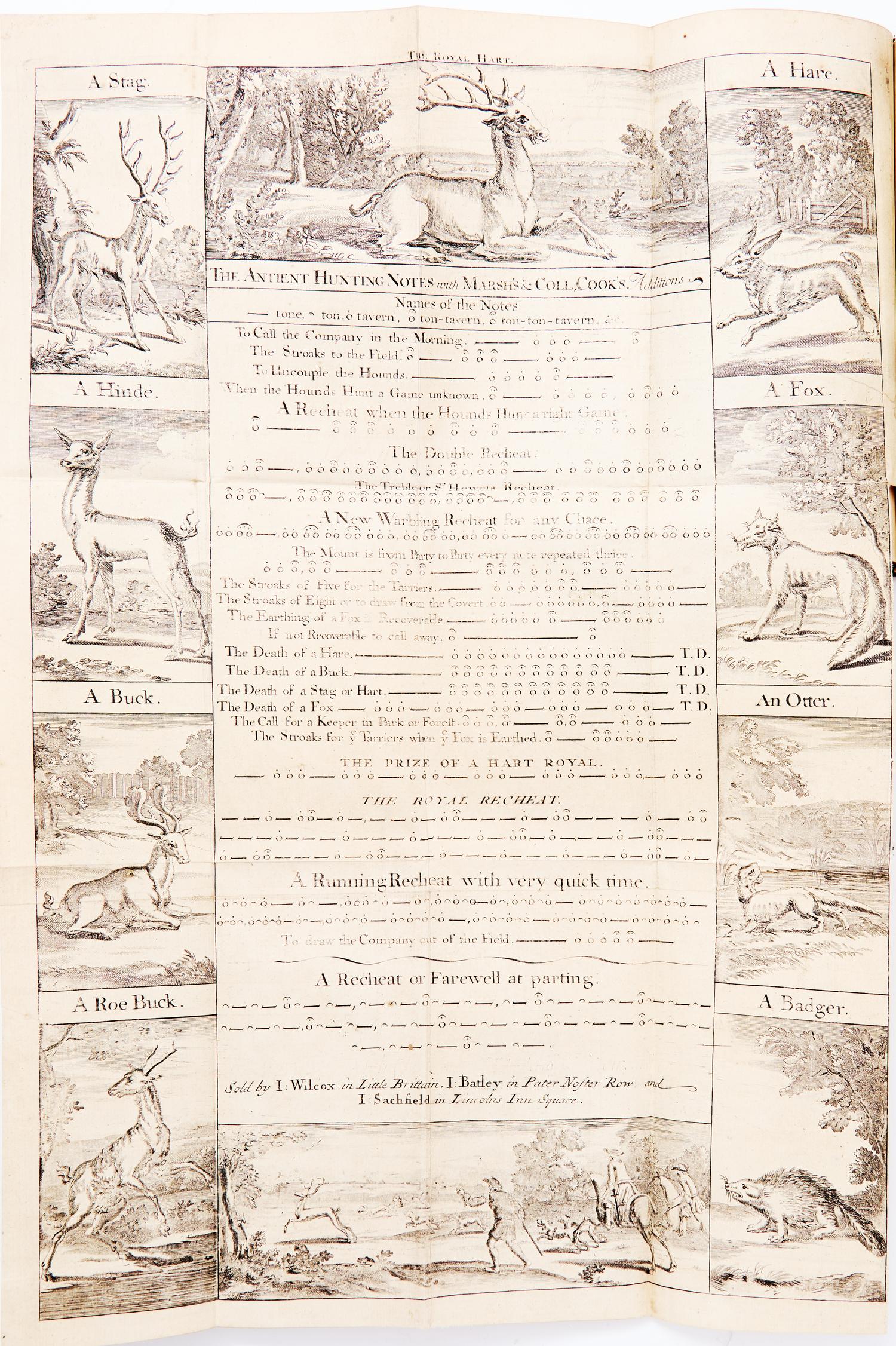 [Sporting] (Cox, Nicholas). The Gentleman's Recreation, In Four Parts. viz. Hunting, Fowling, Hawking, Fishing...