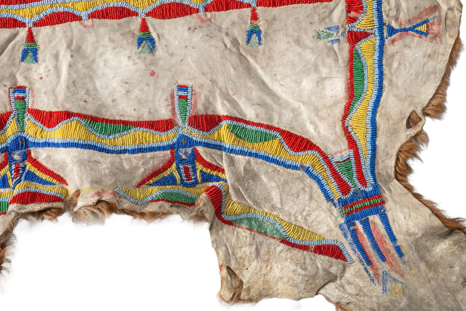 Central Plains Child's Painted and Beaded Wearing Robe