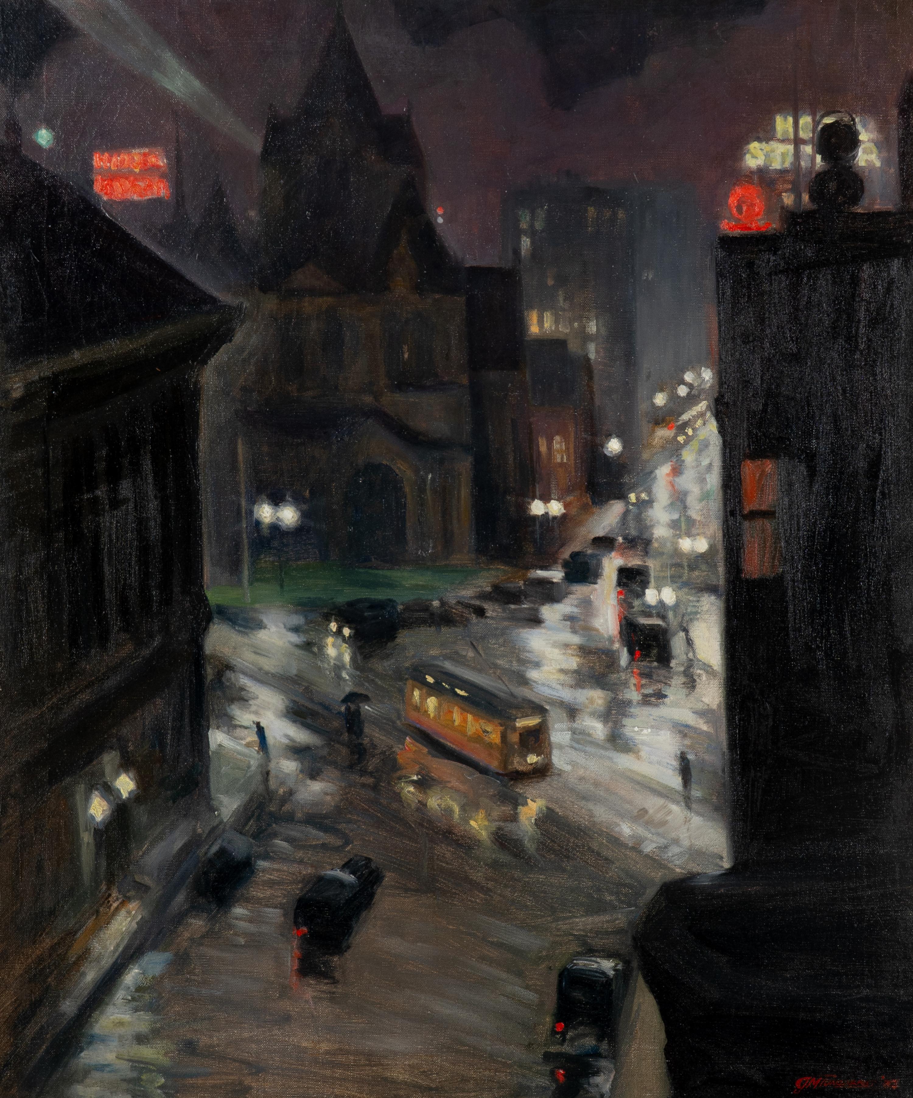 Gertrude M. Tonsberg (American, 1903–1973) — Off Copley Square, Boston , 1933