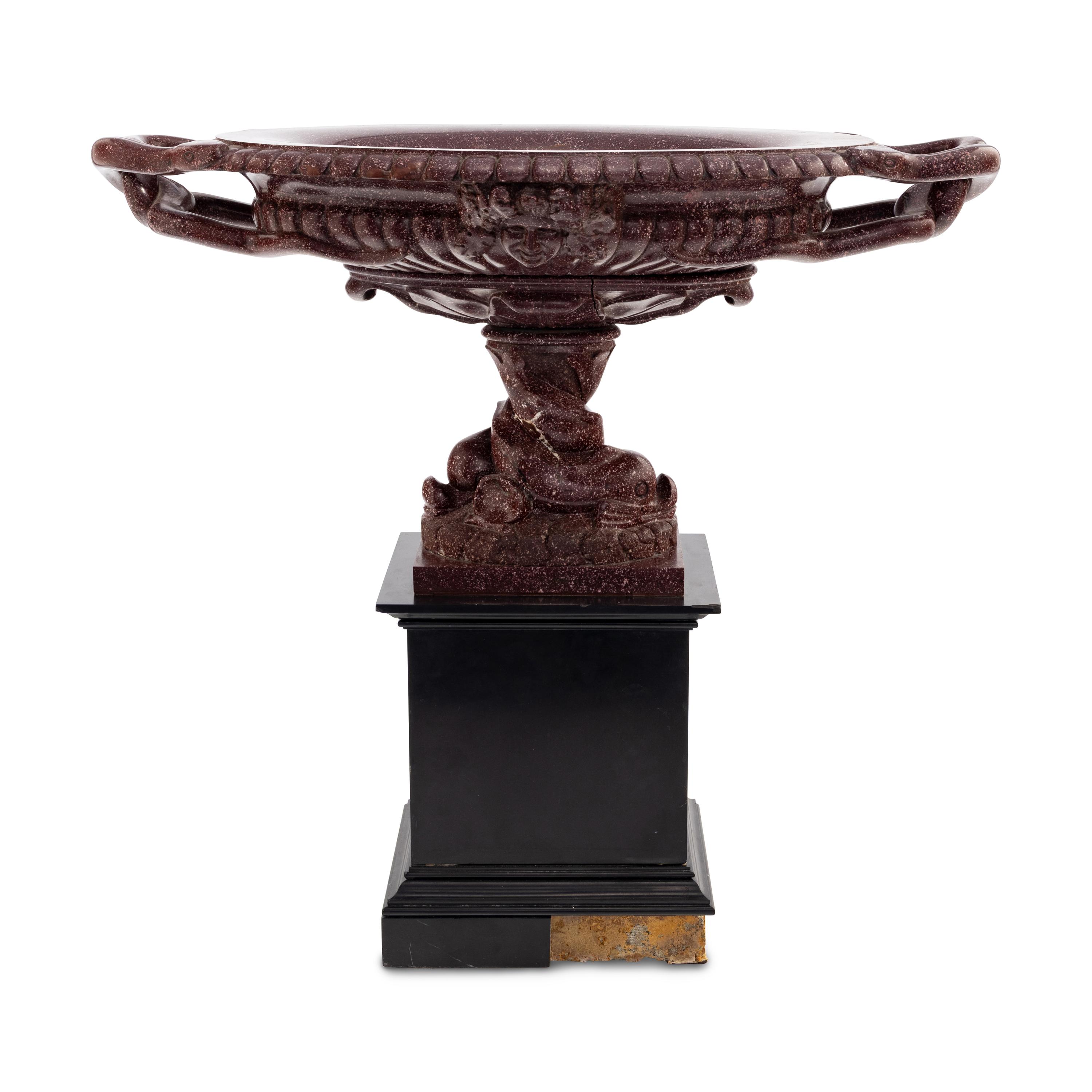 An Italian Carved Porphyry Tazza
