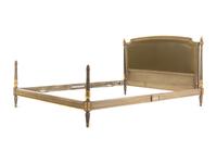 A Louis XVI Style Painted Parcel-Gilt Bed
