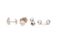 COLLECTION OF STERLING SILVER CUFFLINKS