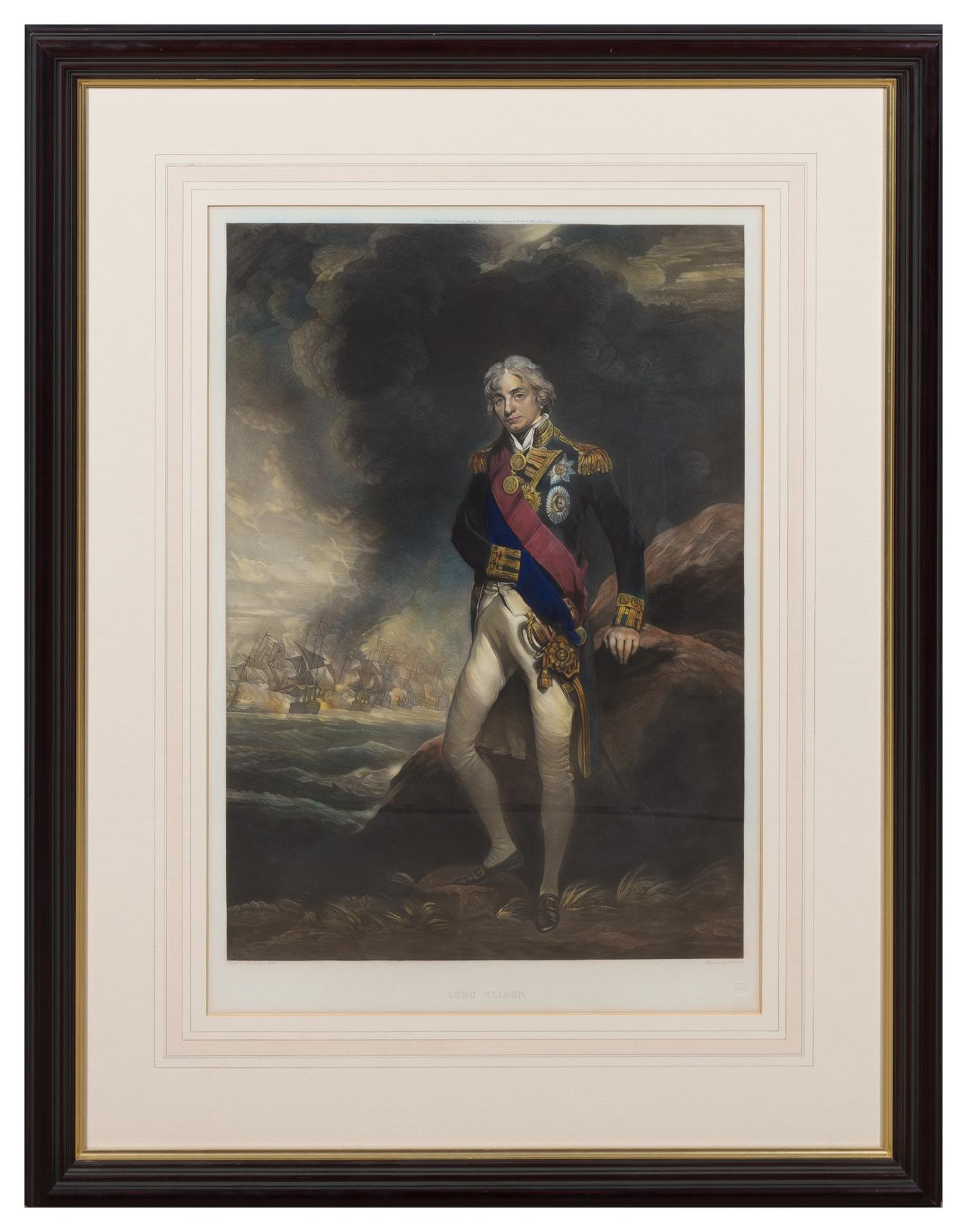 Two English Mezzotints on Paper each approximately 37 1/2 x 29 inches. — 19TH CENTURY