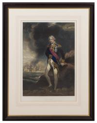 Two English Mezzotints on Paper each approximately 37 1/2 x 29 inches. — 19TH CENTURY