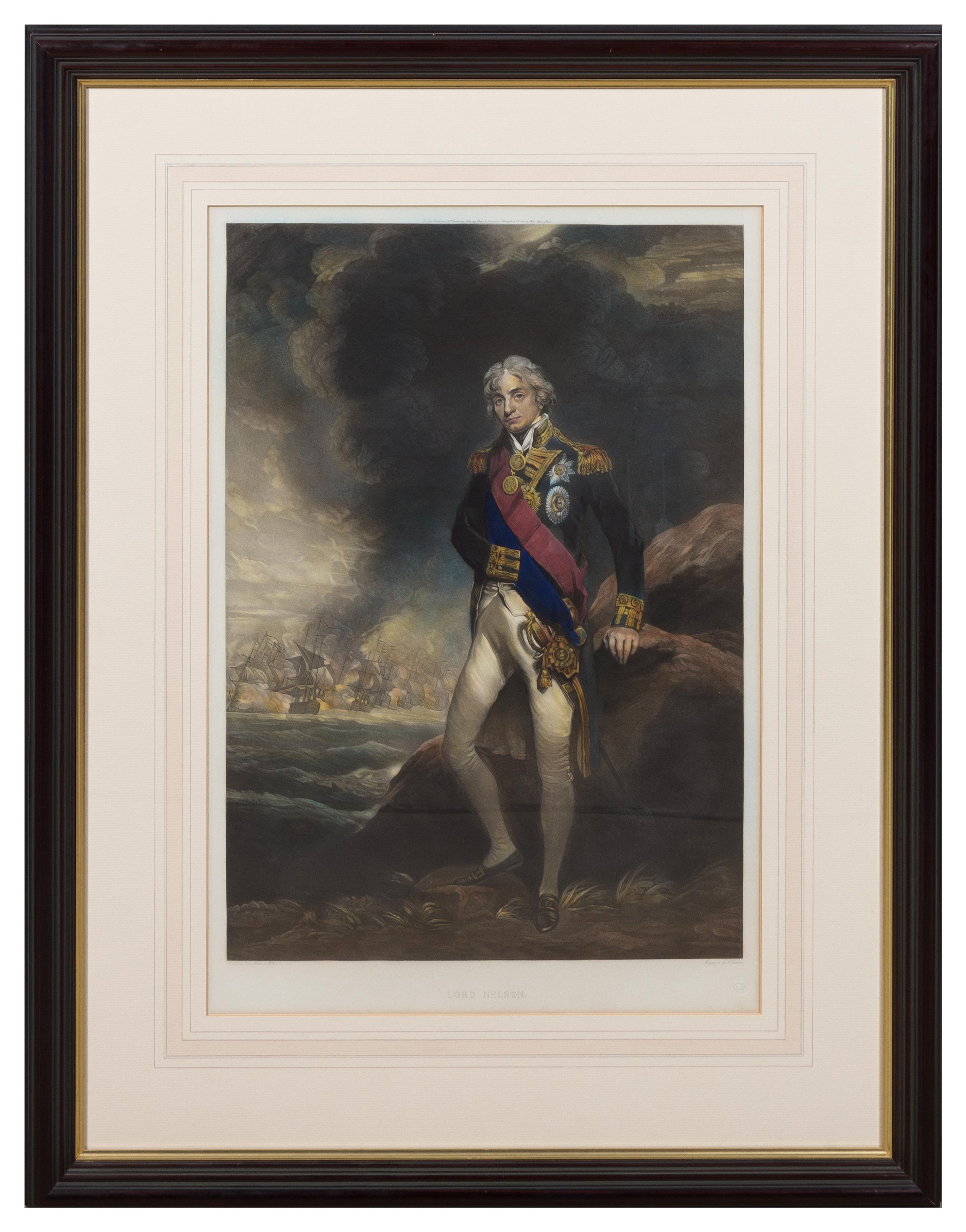 Two English Mezzotints on Paper each approximately 37 1/2 x 29 inches. — 19TH CENTURY