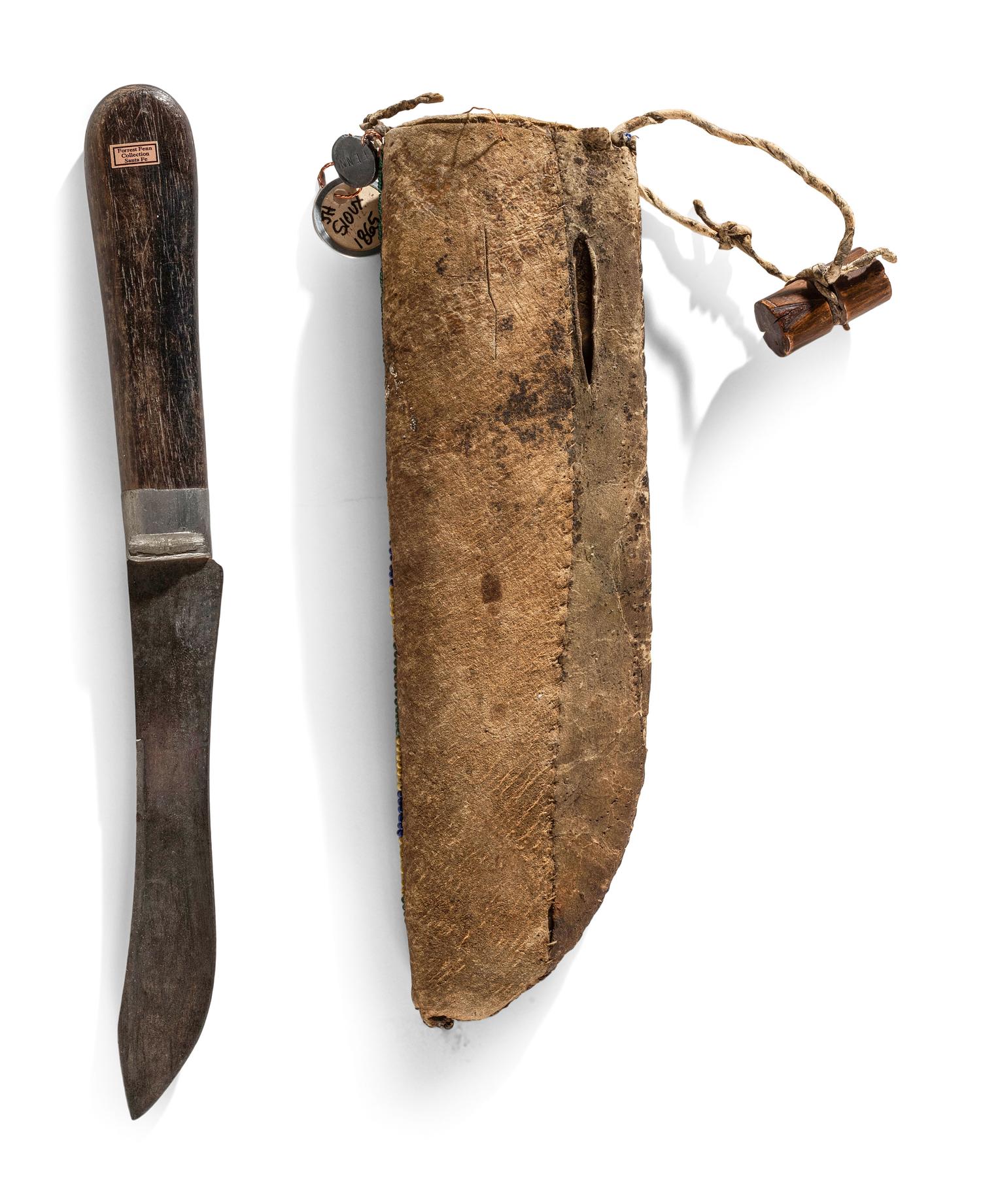 Sioux Beaded Hide Knife Sheath