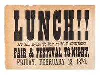 [FAIRS & CELEBRATIONS]. A group of 19th-century broadsides promoting local celebrations including Independence Day.