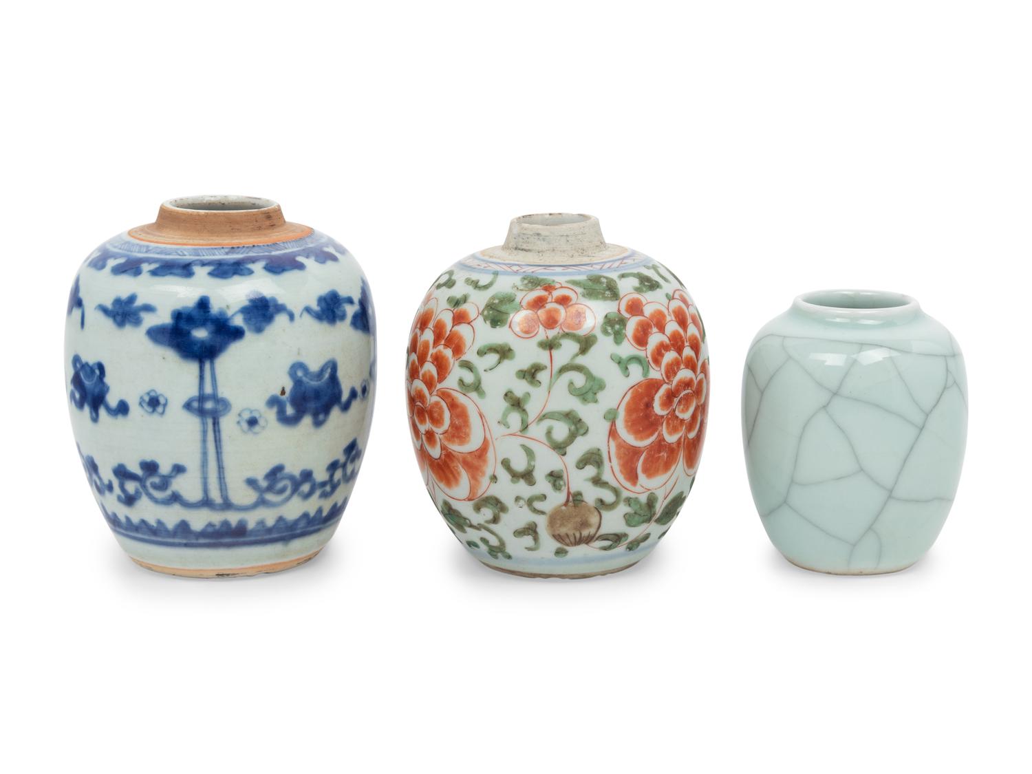 Three Chinese Porcelain Jars