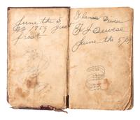 [CIVIL WAR]. A group of 8 items identified to Flavius J. Dewese, Company G, 118th Ohio Infantry, incl. the Bible he carried during the Civil War, post-war photographs and GAR button.