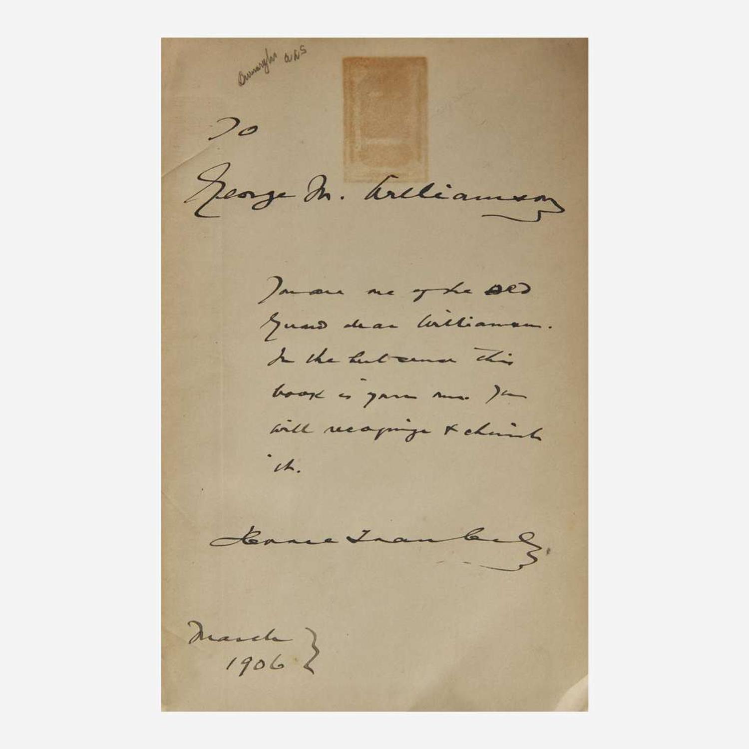[Literature] (Whitman, Walt) Traubel, Horace With Walt Whitman In Camden…