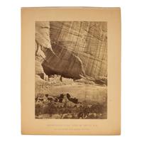 Ancient Ruins in the Cañon de Chelle, N.M. In a niche 50 feet above present Cañon bed., 1873 (No. 10)
