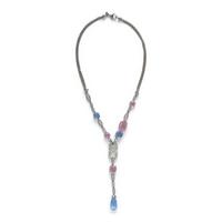 Gemstone. Diamond, and White Gold Necklace