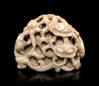 A Grey Jade Carving of Lingzhi