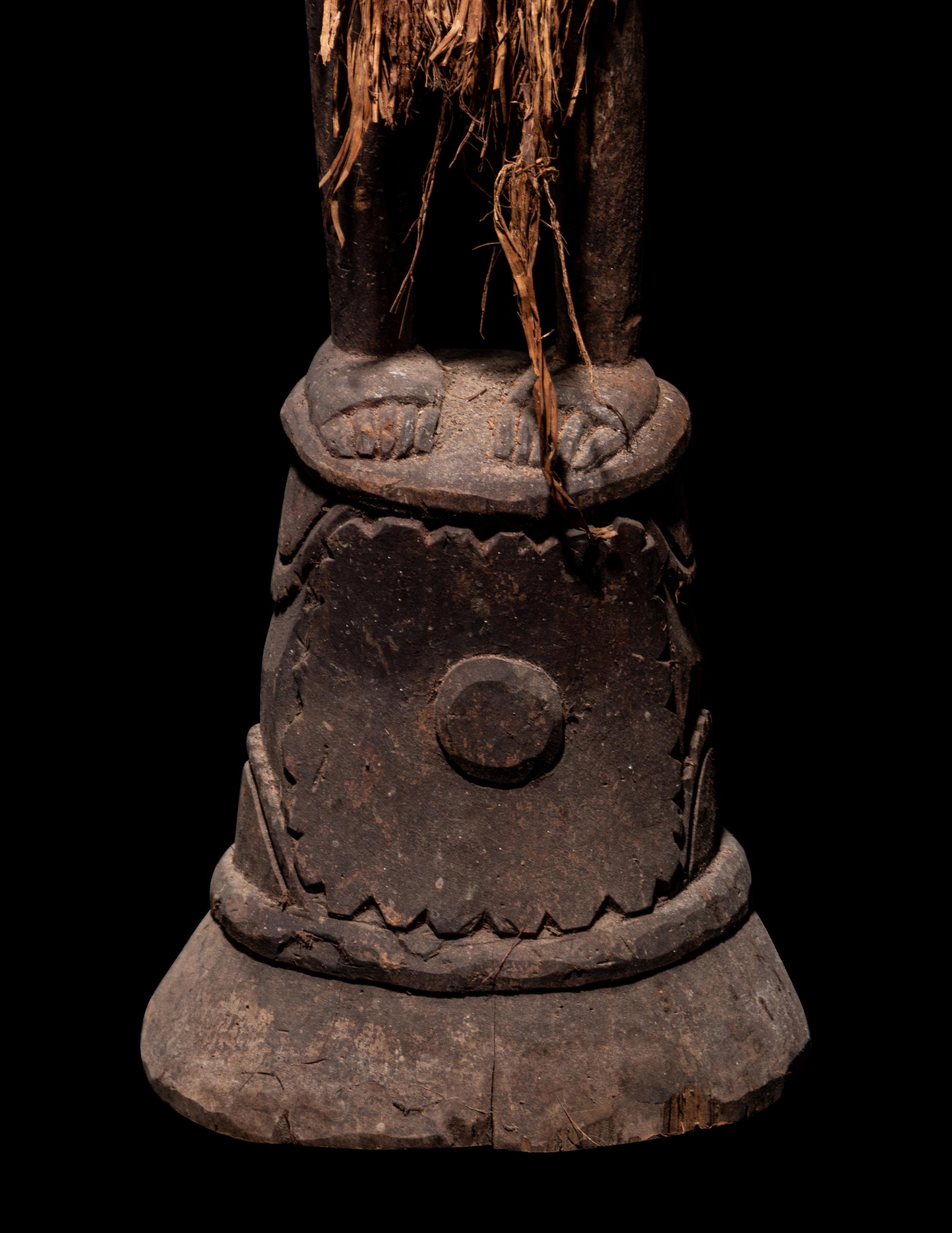 A Kanganamon Wood Standing Figure