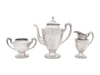 A Mexican Silver Three-Piece Tea Service