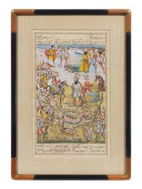 Four Islamic and Indian Miniature Paintings