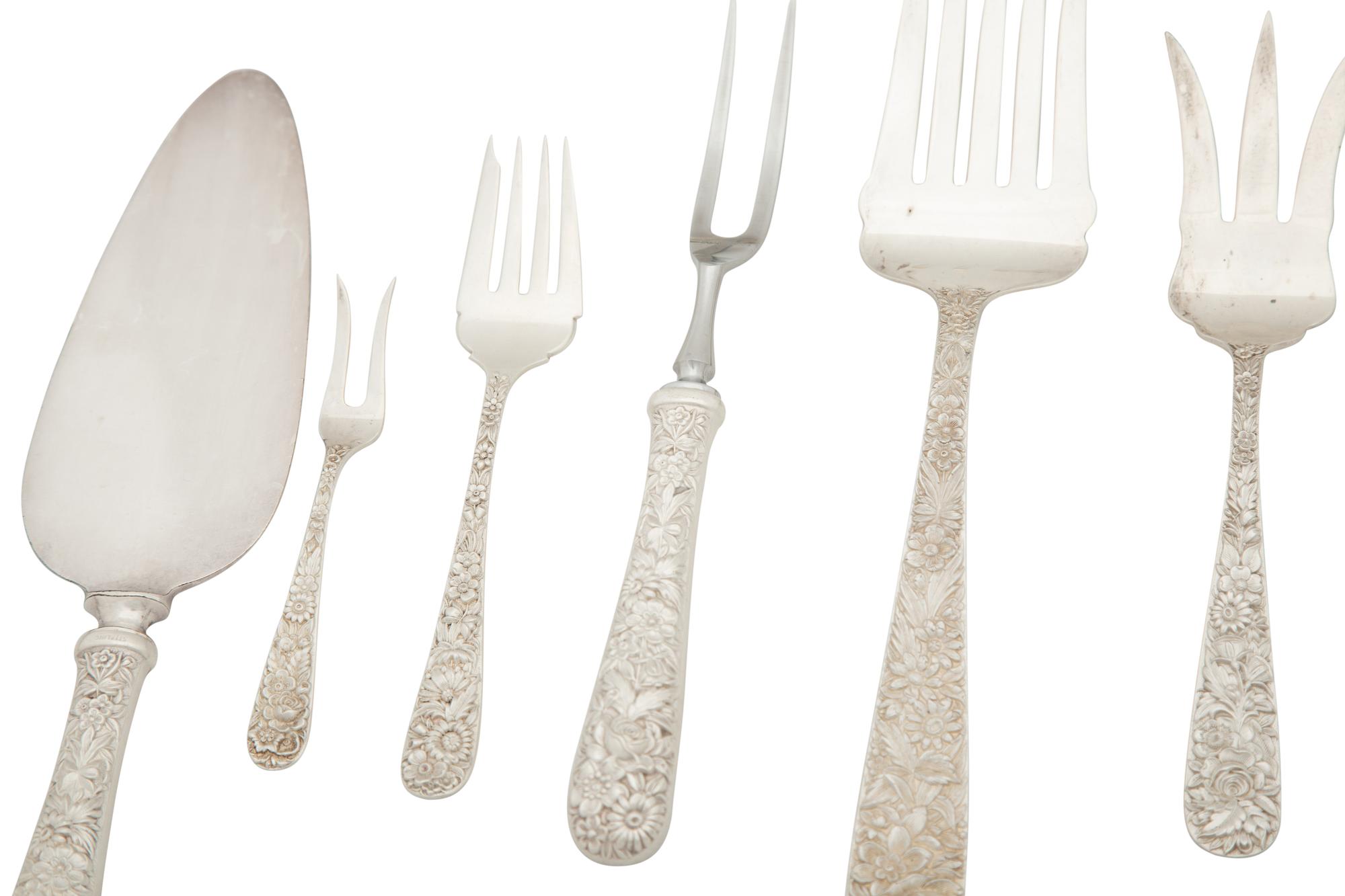 An Assembled American Silver Flatware Service