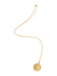 YELLOW GOLD AND DIAMOND LOCKET WITH CHAIN