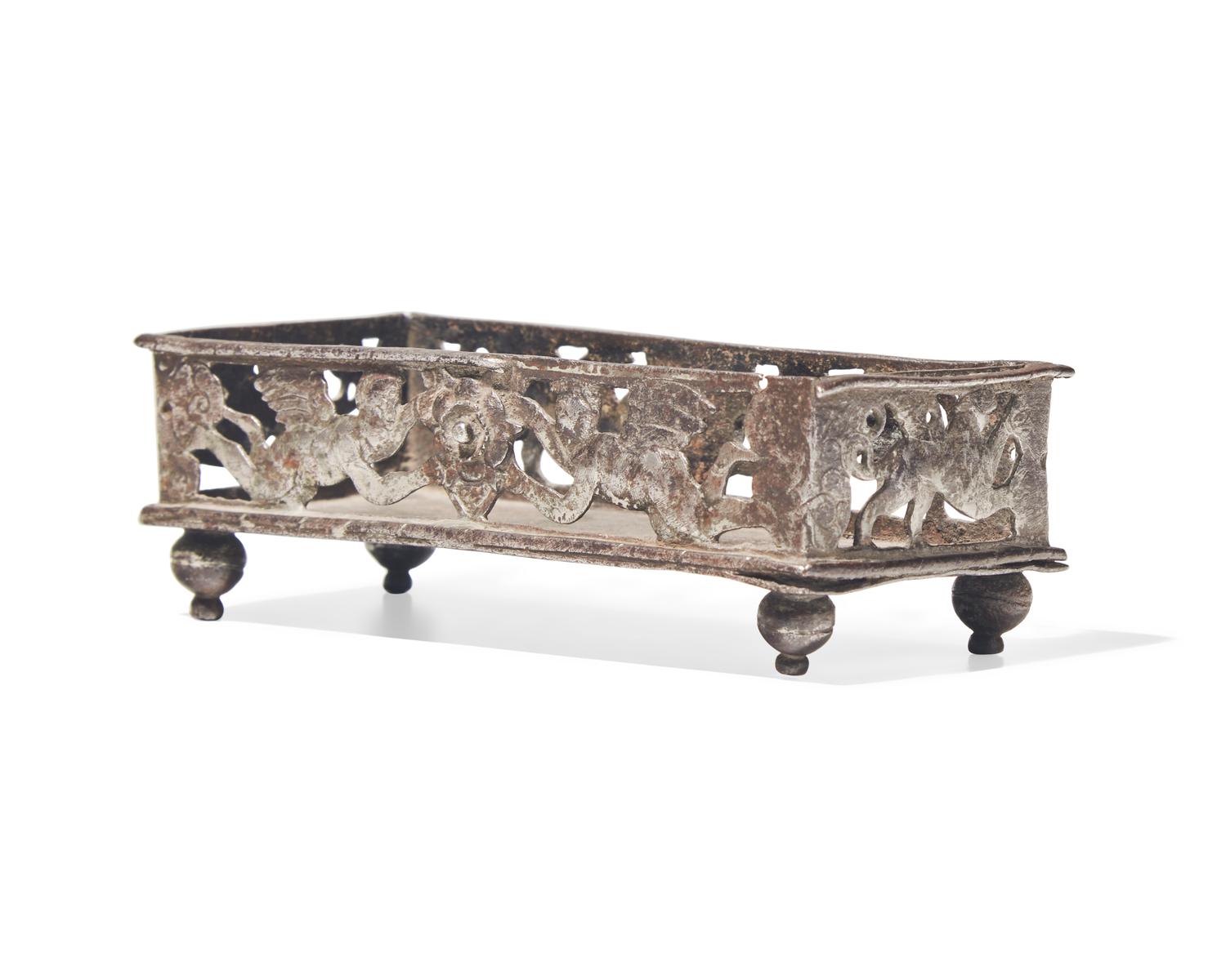 A Wrought Iron Footed Openwork Stand, French, 17th / 18th Century