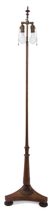 A Regency Style Mahogany Floor Lamp Height 60 inches.