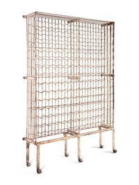 A French Painted Iron Wine Rack