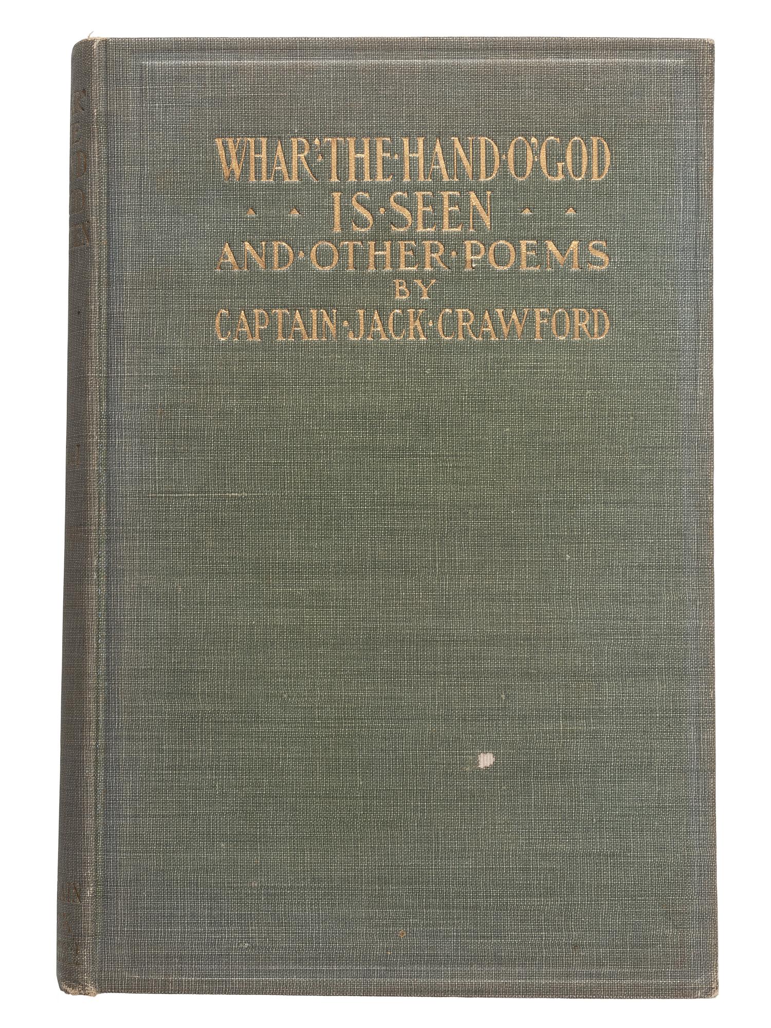 [WILD WEST SHOWS]. CRAWFORD, John. W. "Captain Jack" (1847-1917). A group of 2 inscribed items, including book and portrait.