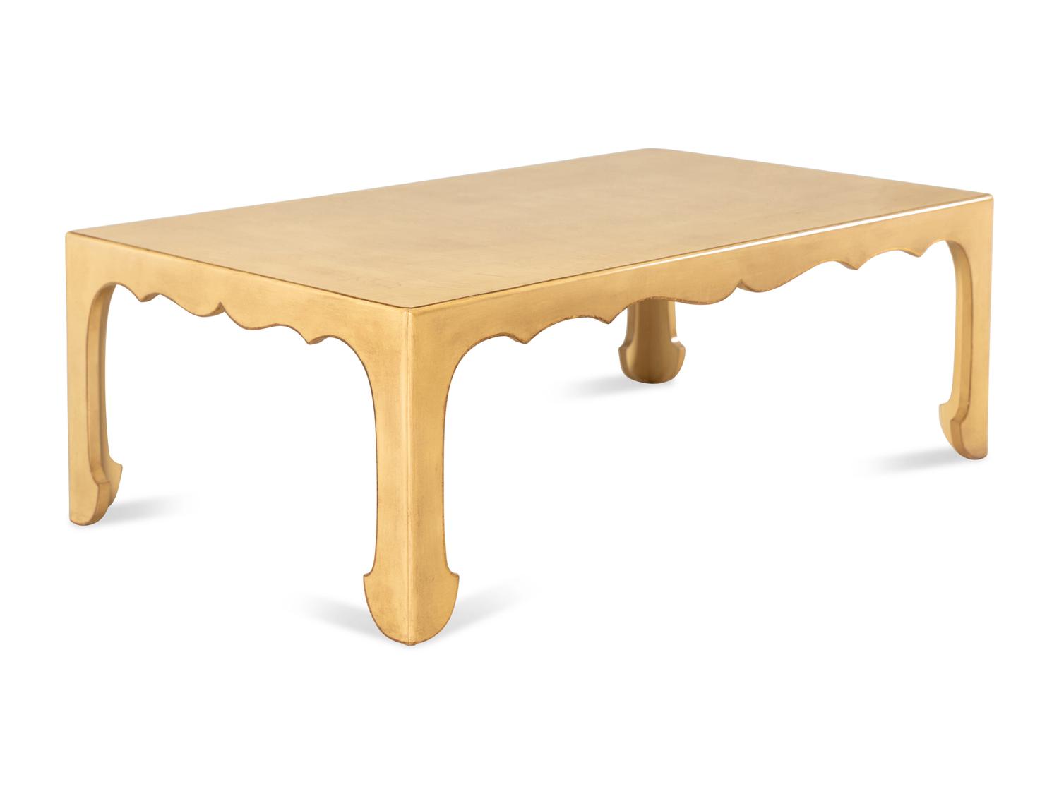 A Contemporary Gilt-Edged Cocktail Table