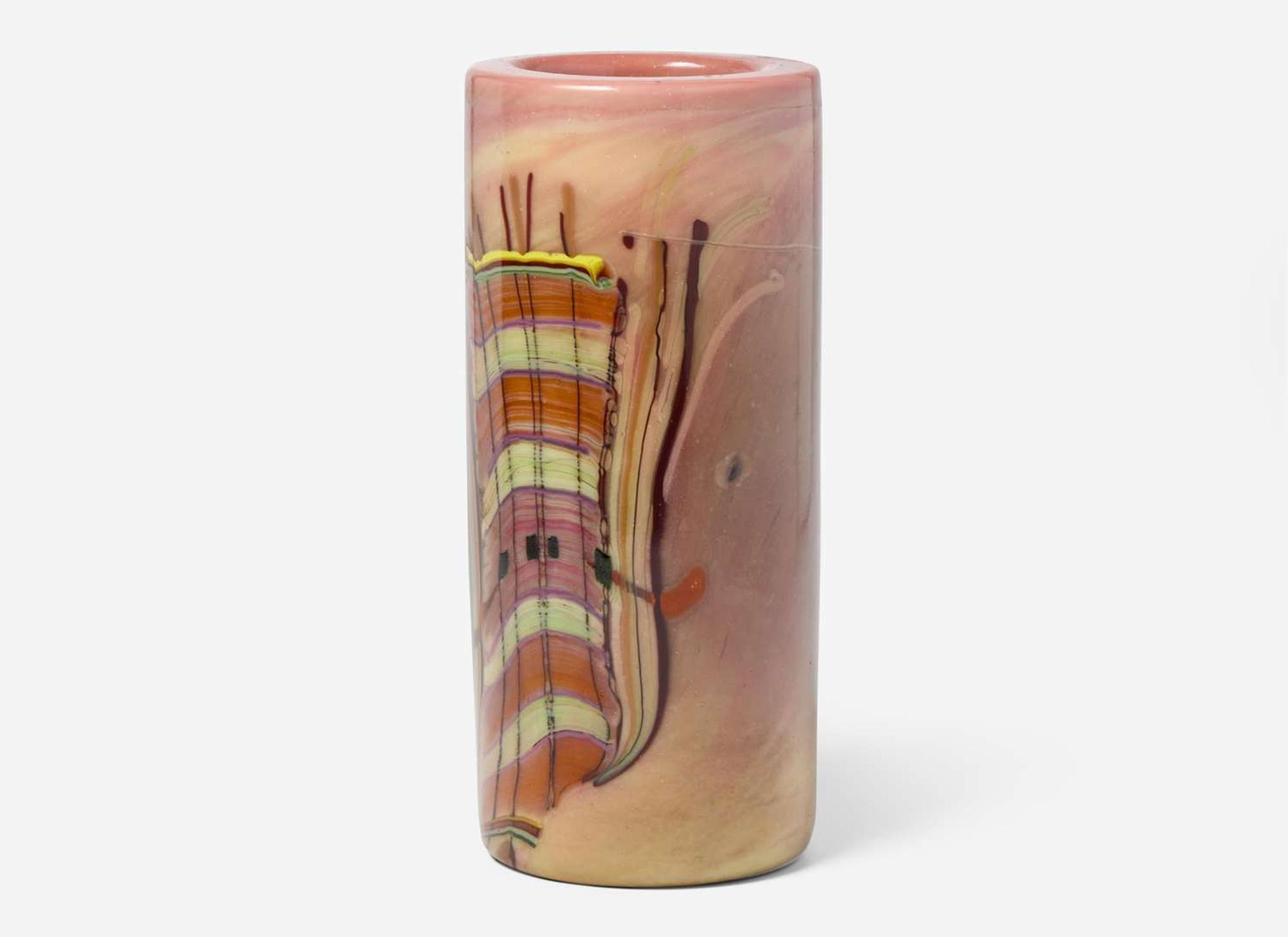 Dale Chihuly, Early "Navajo Blanket" Cylinder