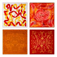 A Group of Four Hermès Scarves