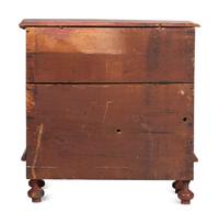 A William and Mary Red Painted Pine Two-Drawer Blanket or Mule Chest