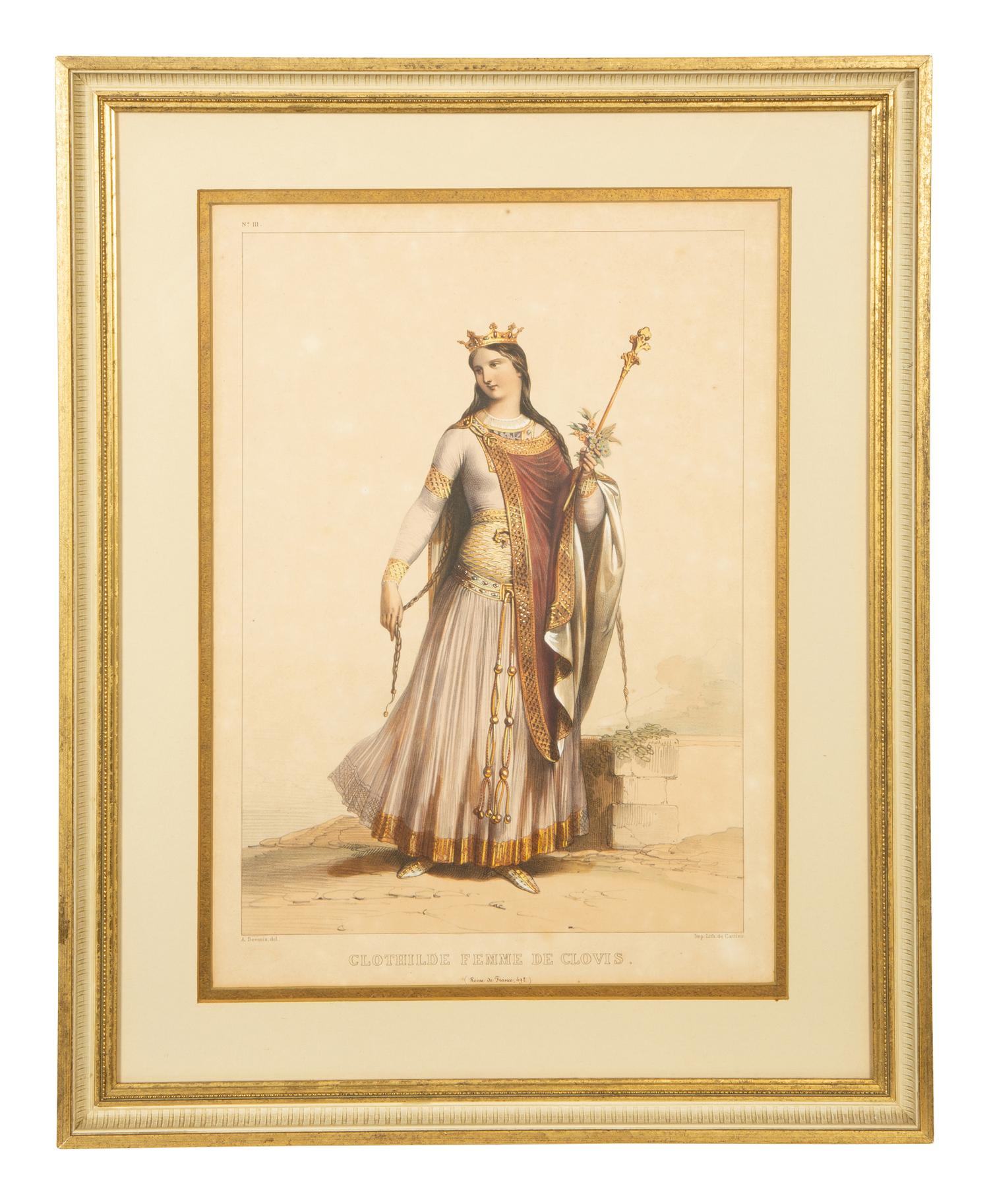A Set of Six Framed Hand-Colored Costume Engravings