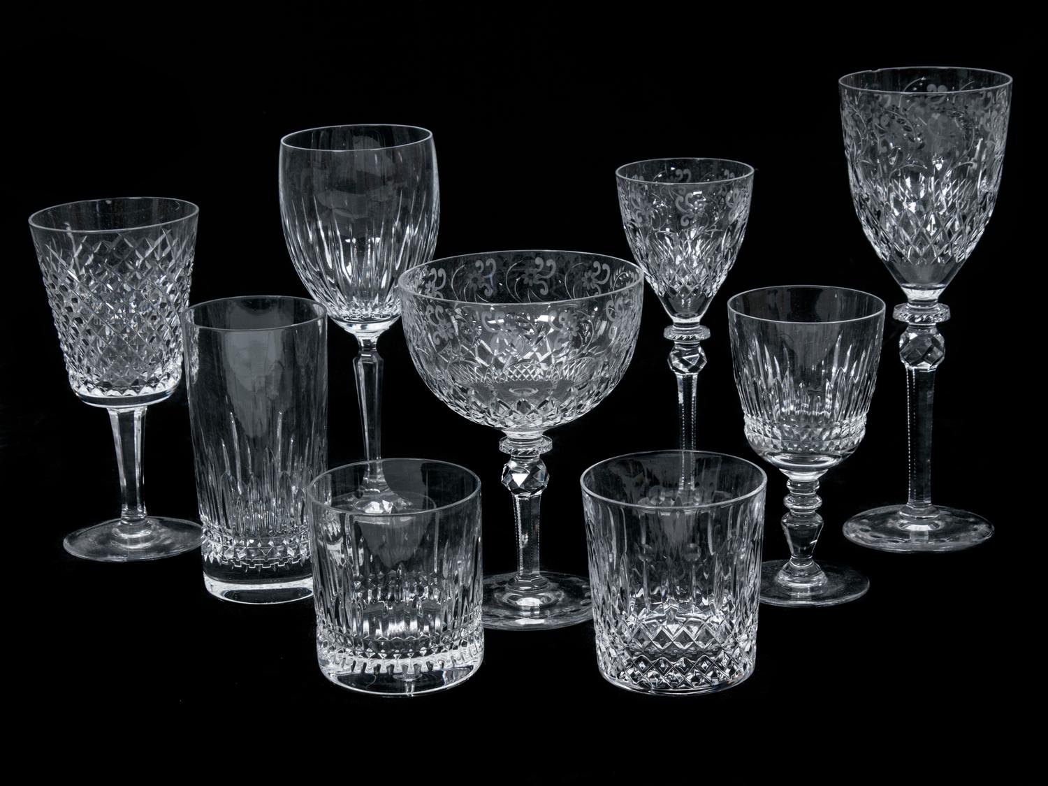 An Assorted Collection of Crystal Stemware — VARIOUS MAKERS, 20TH CENTURY