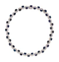 SAPPHIRE AND DIAMOND NECKLACE