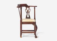 A George III Carved Mahogany Child's Corner Armchair