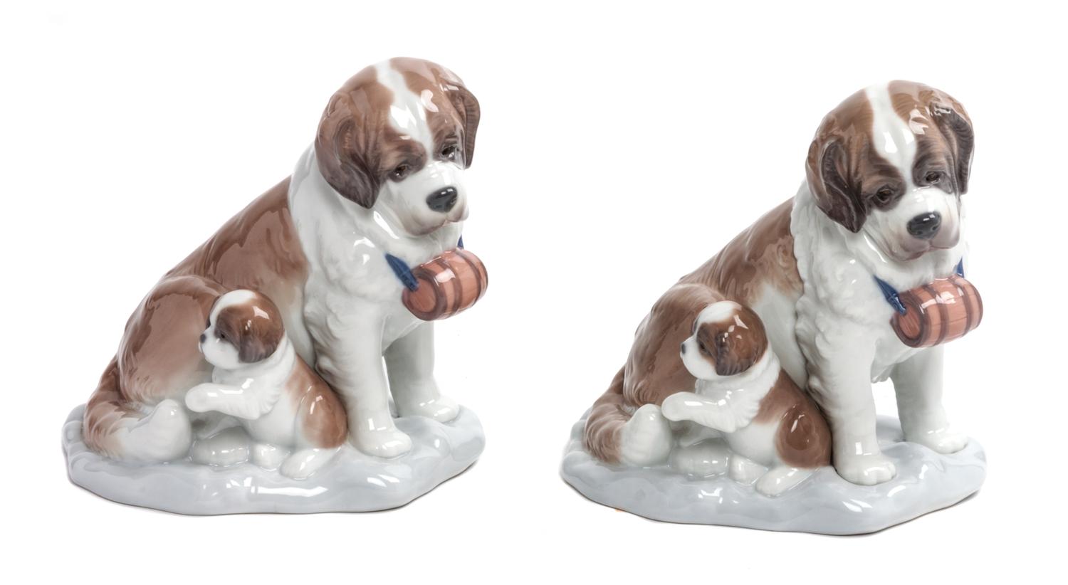 Two Lladro Porcelain Figural Groups Height of taller 5 1/2 inches. — 20TH CENTURY