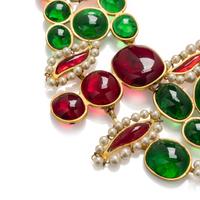 Chanel, Important Gripoix Pâte de Verre Bib Necklace, 1980s