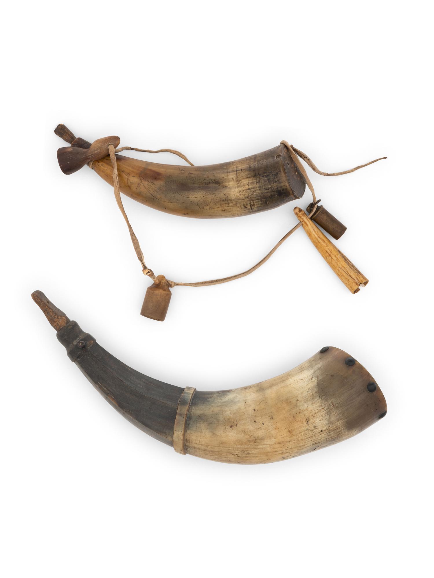 Pair of Early Mexican or Southwestern Powder Horns