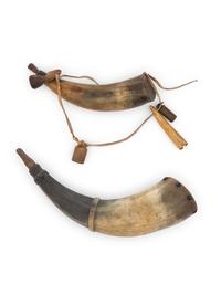 Pair of Early Mexican or Southwestern Powder Horns