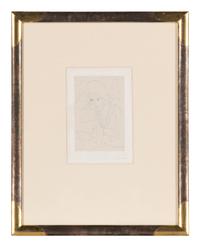 Jeune femme à la coiffure Hollandaise, regardant des poissons, ca. 1929