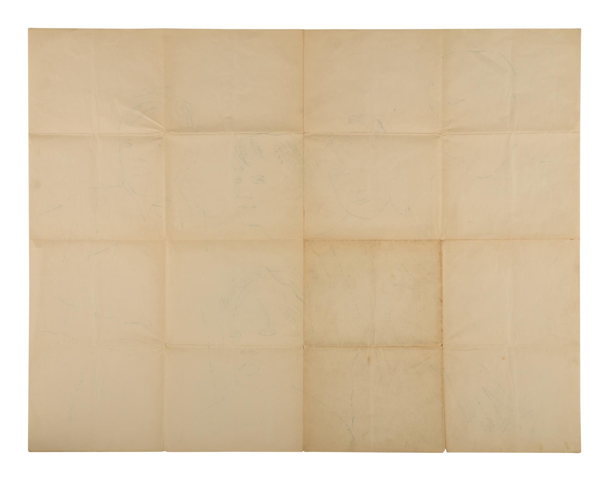 Studies for a Boy Book (Bodley Gallery Announcement) together with another unsigned print by the artist