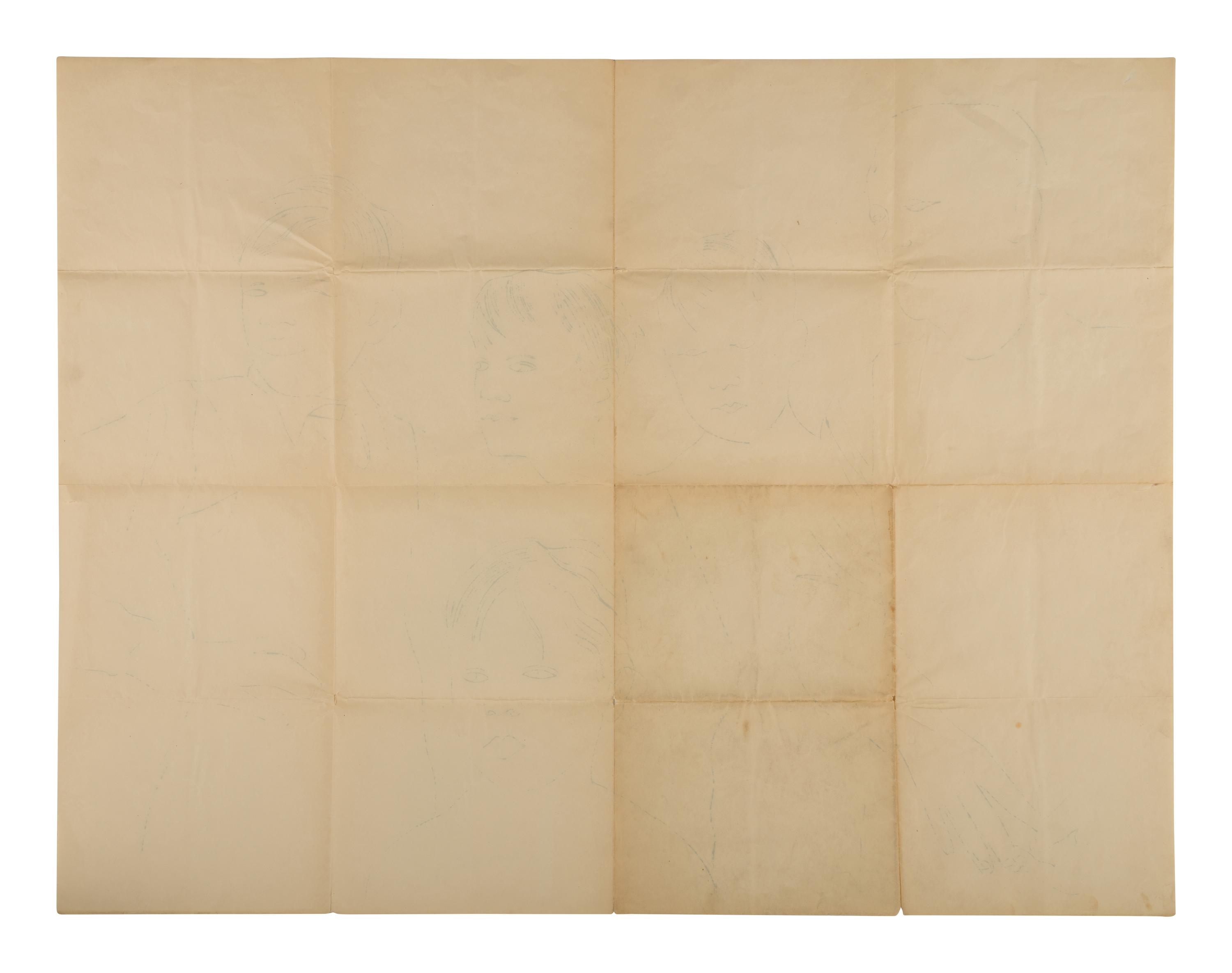 Studies for a Boy Book (Bodley Gallery Announcement) together with another unsigned print by the artist