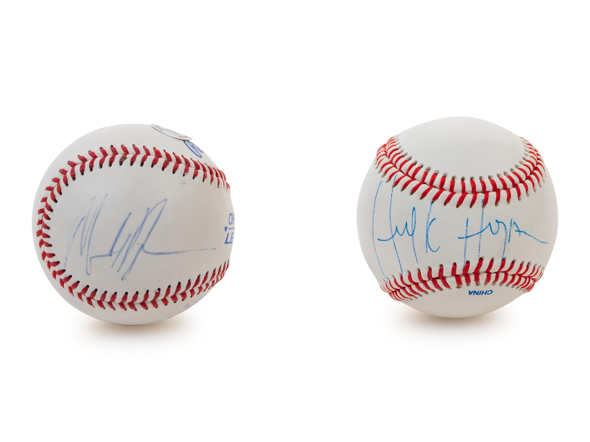 A Group of Randy Macho Man Savage and Hulk Hogan WWE Wrestling Signed Autograph Baseballs (BAS Beckett Authentication Services Certified),