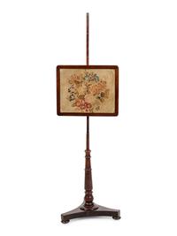 A Regency Mahogany Pole Screen